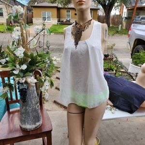 Sheer white tank top!